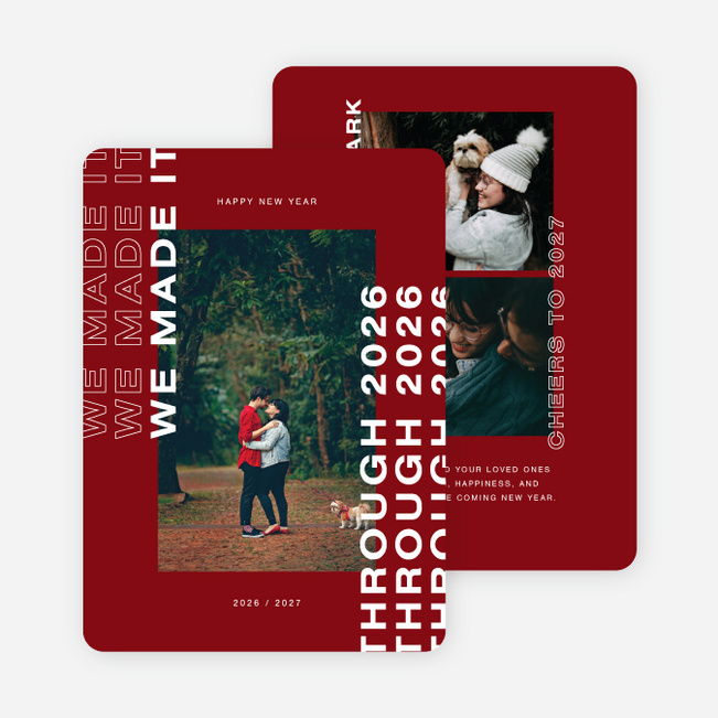Made it Through New Year Cards and Invitations - Red