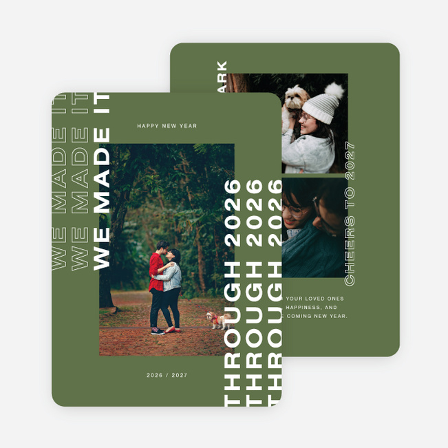 Made it Through New Year Cards and Invitations - Green