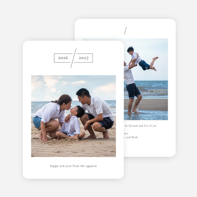 Minimal Moment Holiday Cards - White