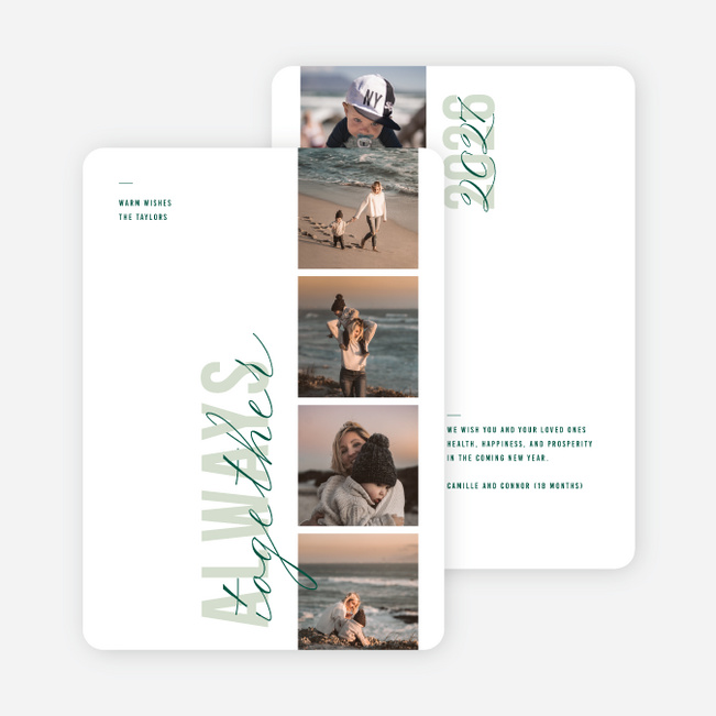 Powerful Message New Year Cards and Invitations - Green