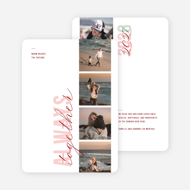 Powerful Message New Year Cards and Invitations - Pink