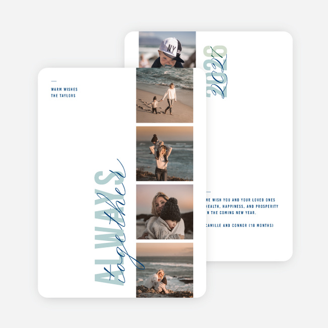Powerful Message New Year Cards and Invitations - Blue