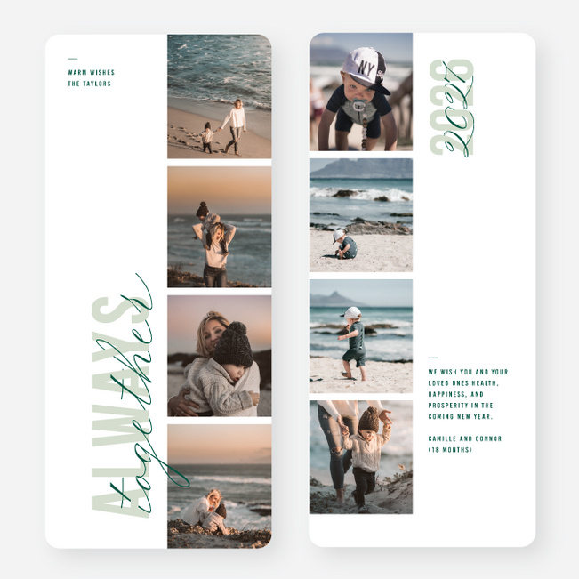 Powerful Message New Year Cards and Invitations - Green