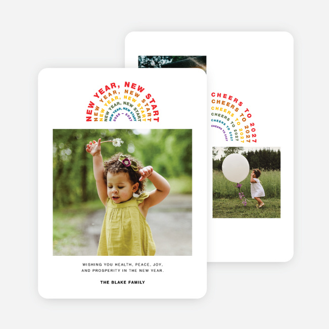 Vibrant Arch New Year Cards and Invitations - Multi