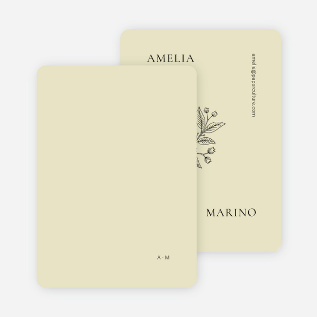 Floral Ampersand Wedding Thank You Cards - Yellow