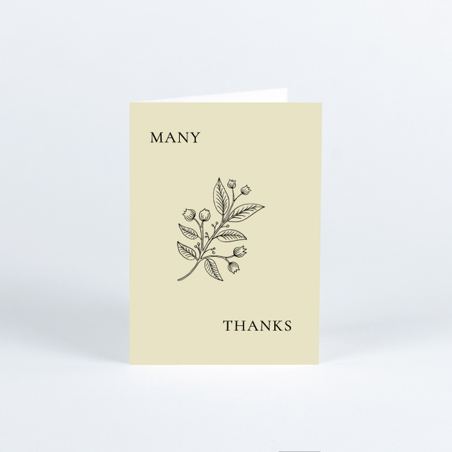 Floral Ampersand Wedding Thank You Cards - Yellow