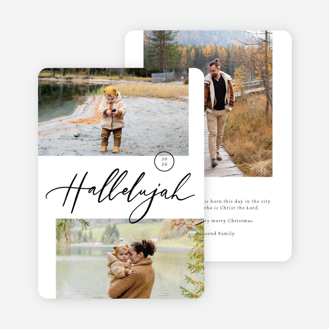 Hallelujah Christmas Cards - White