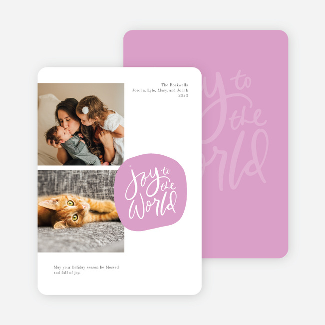 Joy For All Holiday Cards - Pink