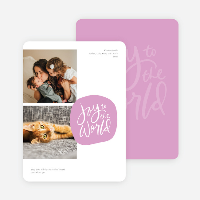 Joy For All Holiday Cards - Pink
