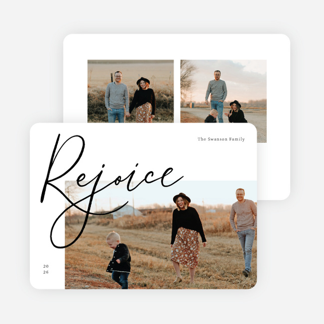 Let Us Rejoice Christmas Cards - White