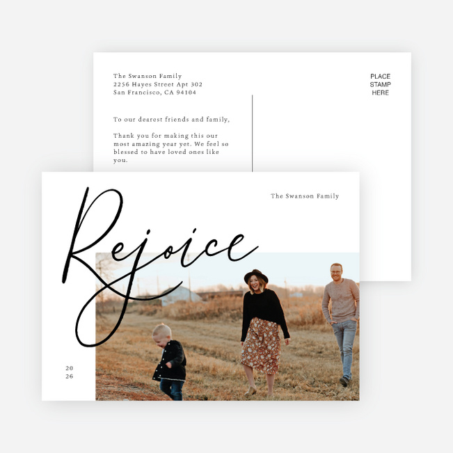 Let Us Rejoice Christmas Cards - White