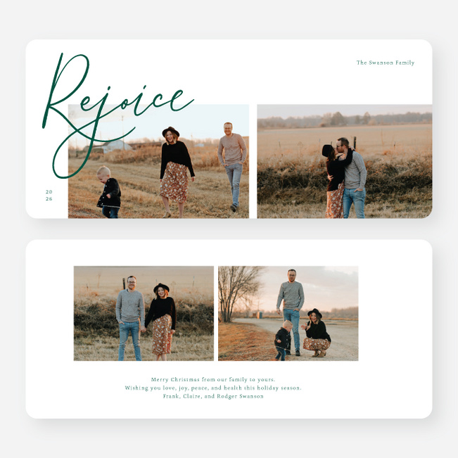 Let Us Rejoice Christmas Cards - Green