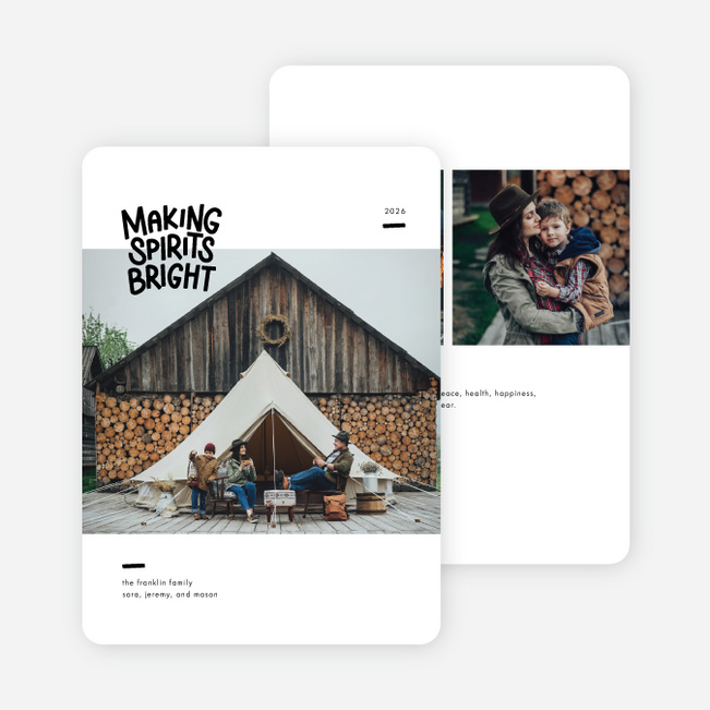 Spirited Greetings Holiday Cards - Black