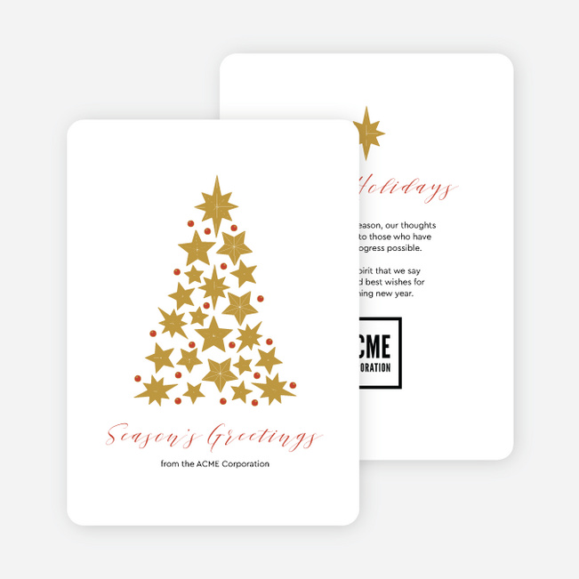 Tree Assemblage Corporate Holiday Cards & Corporate Christmas Cards - Multi