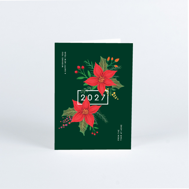 Verdant Wishes Business and Corporate Holiday Cards - Multi