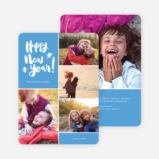 Warm Wishes Holiday Cards - Blue