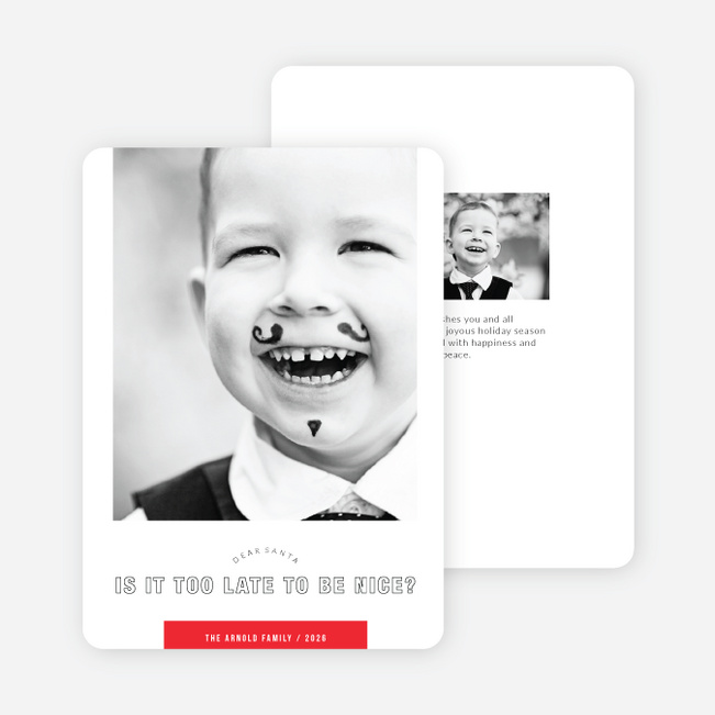 Dear Santa Christmas Cards - Red