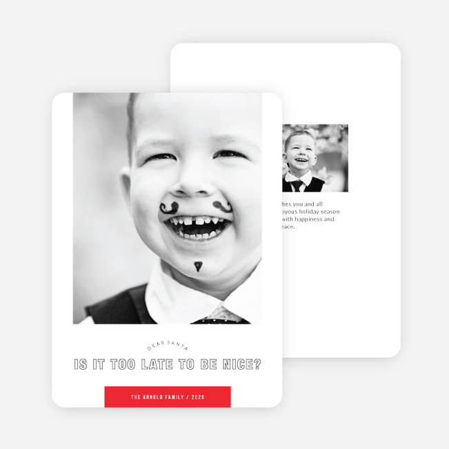 Dear Santa Christmas Cards - Red