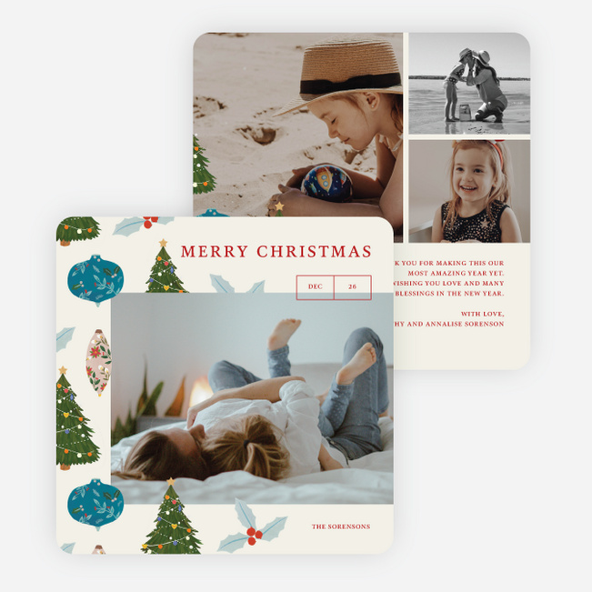 Dressed Trees Christmas Cards - Multi