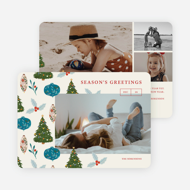 Dressed Trees Holiday Cards and Invitations - Multi