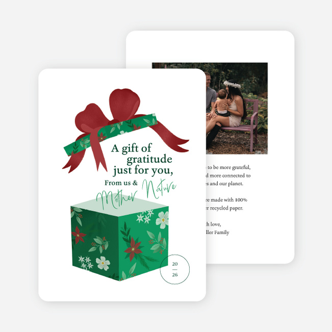 Gifting Gratitude Christmas Cards - Green