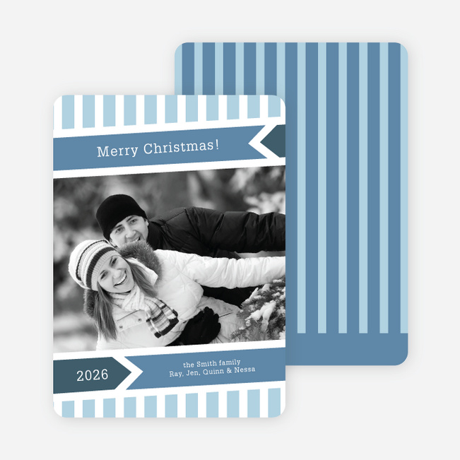 Modern Merry Christmas Cards - Mystic Blue