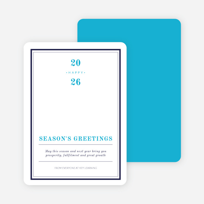 Modern & Professional Corporate Holiday Cards - Blue