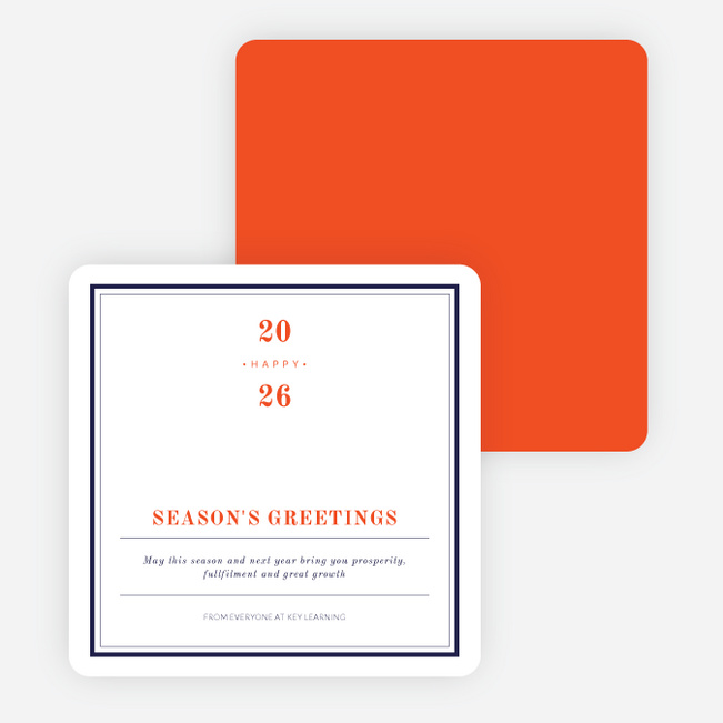 Modern & Professional Corporate Holiday Cards - Red