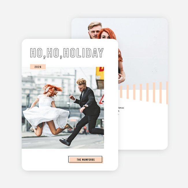 Modern and Whimsical Holiday Cards - Orange