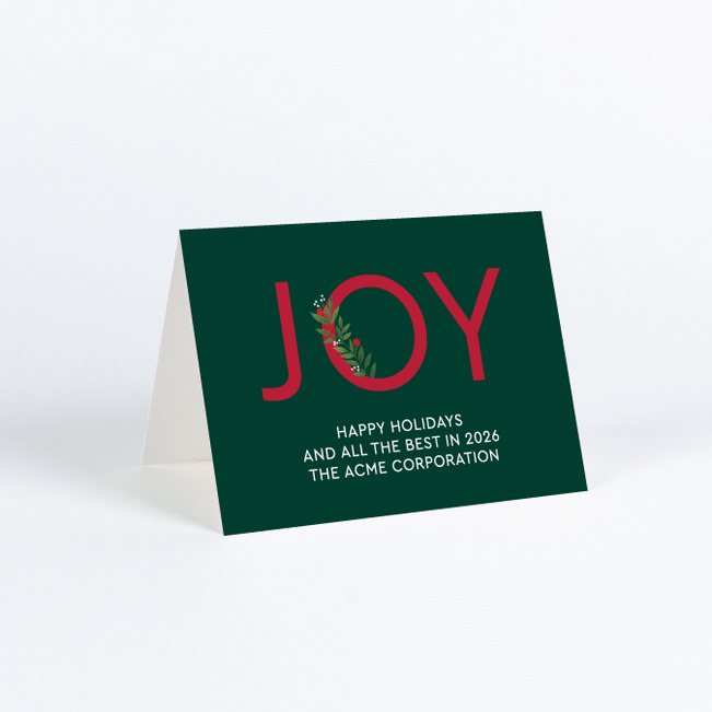 Simply Joy Corporate Holiday Cards & Corporate Christmas Cards - Green