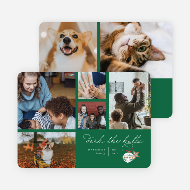 Special Decoration Christmas Cards - Green