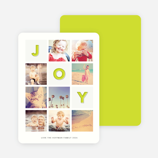 Square Joy Holiday Cards - Green