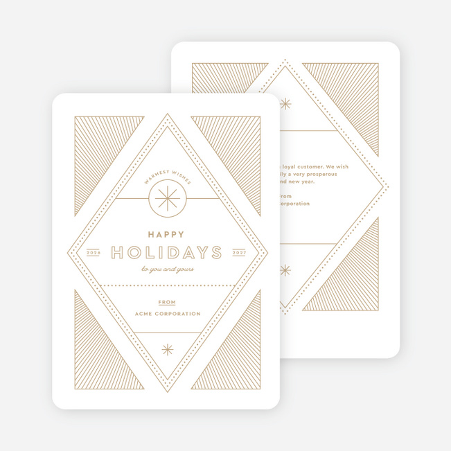 Artisanal Lines Holiday Cards - Beige