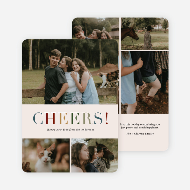 Cheery Type Holiday Cards - Multi