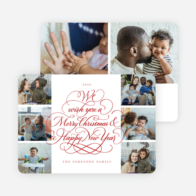 Fanciful Greetings Christmas Cards - Red