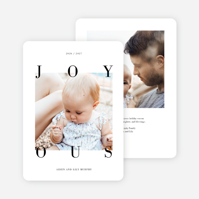 Joy All Around Holiday Cards - Black