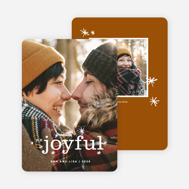 Be Joyful Holiday Cards - Brown