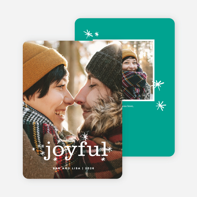 Be Joyful Holiday Cards - Blue