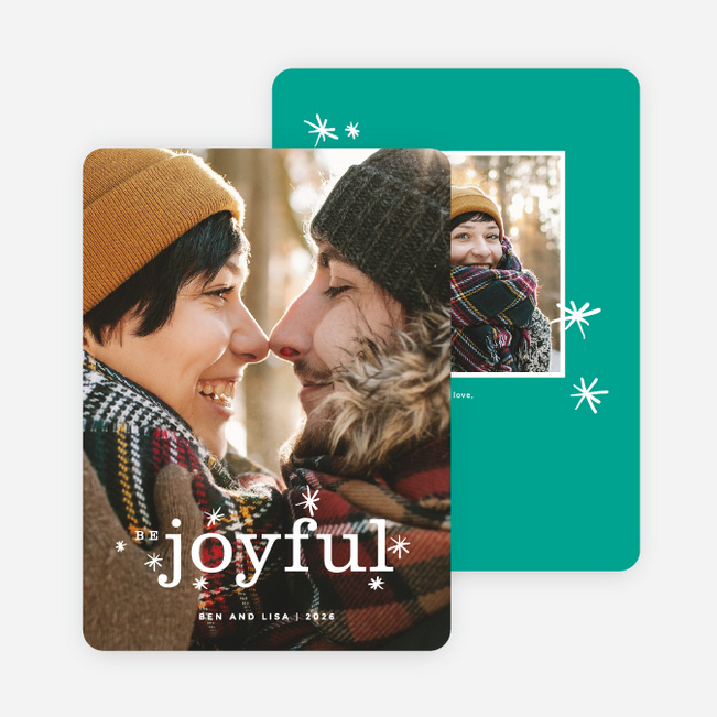 Be Joyful Holiday Cards - Blue