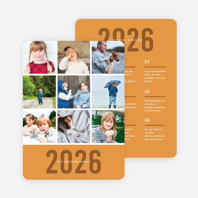 Photo Board Holiday Cards - Yellow