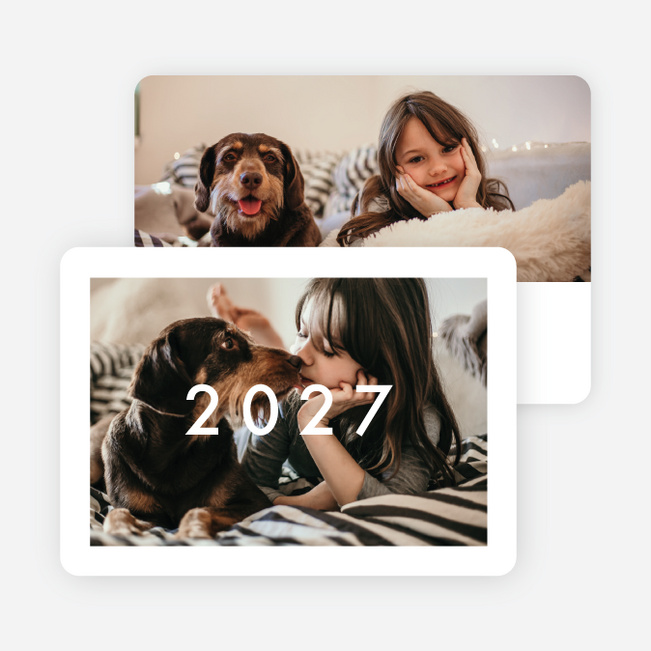 Photo First Holiday Cards - Black