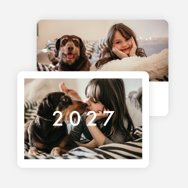 Photo First Holiday Cards - Black