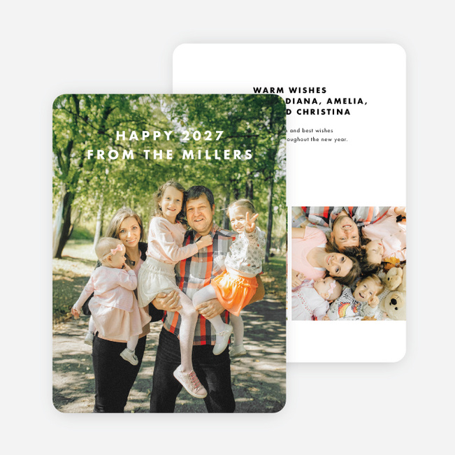 Photo Impression Holiday Cards - Black