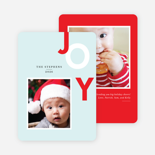 Playful Joy Holiday Cards - Red