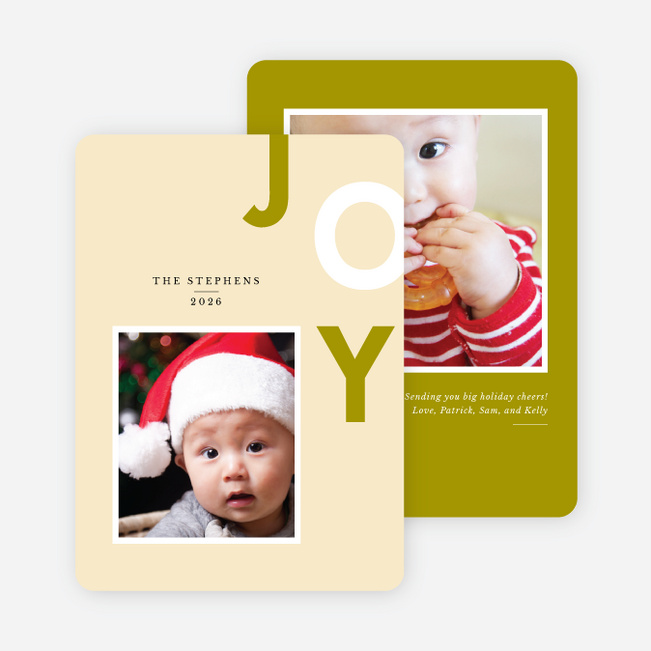 Playful Joy Holiday Cards - Yellow