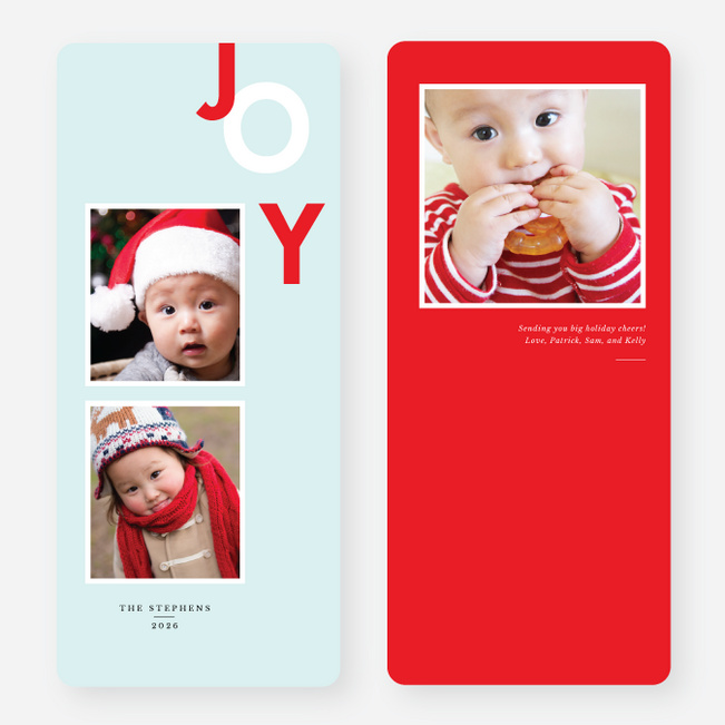 Playful Joy Holiday Cards - Red
