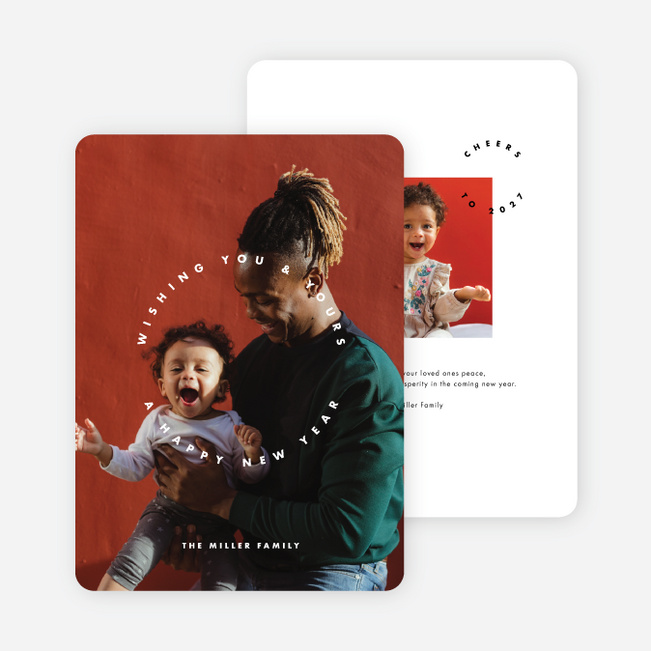 Ring of Wishes New Year Cards - Black