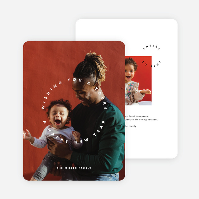 Ring of Wishes New Year Cards - Black