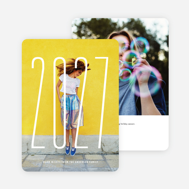 Stretched Far New Year Cards - Black