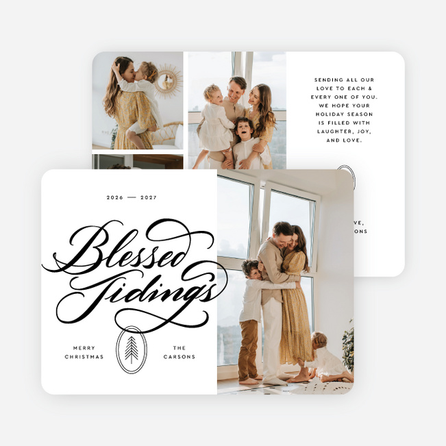 You Are Blessed Christmas Cards - Black